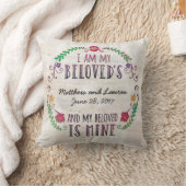 私は私の最愛で、日付の水彩画を結婚します クッション (ブランケット)