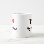 私は私の最愛の人を愛します コーヒーマグカップ (中央)