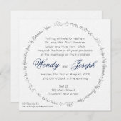 私は私の最愛の木炭ユダヤ人の結婚式の招待 招待状 (正面/裏面)