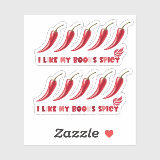 私は私の本のスパイシーな本の評価デザインが好き シール (シート)