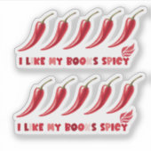 私は私の本のスパイシーな本の評価デザインが好き シール (正面)