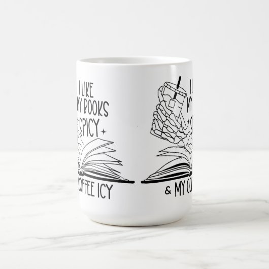 私は私の本はスパイシーとコーヒーシーが好き コーヒーマグカップ (中央)