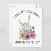私は私の本はスパイシーとコーヒーシーが好き ポストカード (正面/裏面)