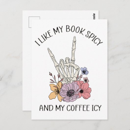 私は私の本はスパイシーとコーヒーシーが好き ポストカード (正面/裏面)