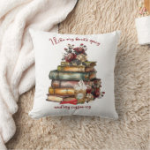 私は私の本はスパイシーと私のコーヒーシーが好き クッション (ブランケット)