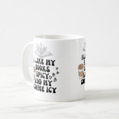 私は私の本はスパイシーと私のコーヒーシーが好き コーヒーマグカップ (正面左)