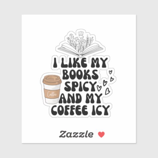 私は私の本はスパイシーと私のコーヒーシーが好き シール (シート)