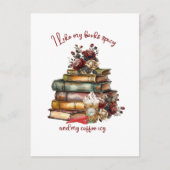 私は私の本はスパイシーと私のコーヒーシーが好き ポストカード (正面)