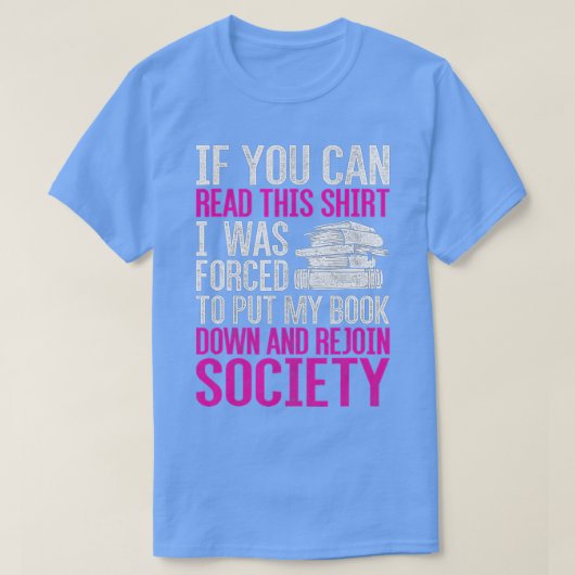 私は私の本を下に置くことを余儀読なくされた – 1 Tシャツ (デザイン正面)