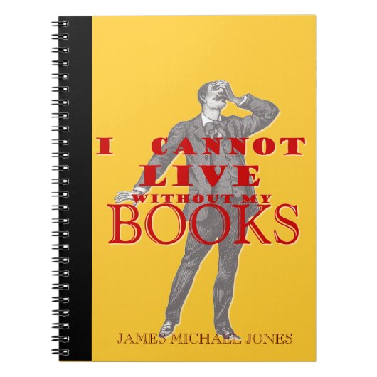 私は私の本-人なしに住むことができません ノートブック (正面)