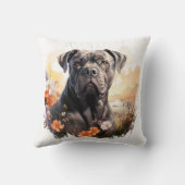 私は私の杖コルソフローラ犬ポートレート クッション (裏面)