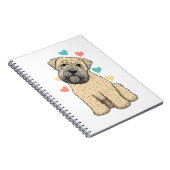 私は私の柔らかいコーティングされたホイートテリアードッグハートが大好き ノートブック (右側)