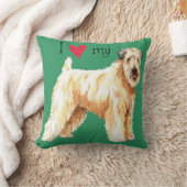 私は私の柔らかい上塗を施してあるWheatenテリアを愛します クッション (ブランケット)