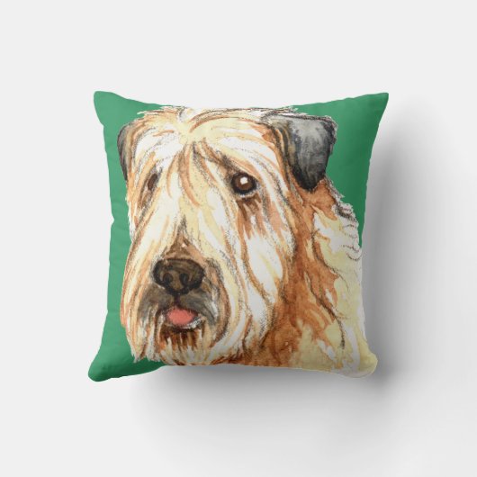 私は私の柔らかい上塗を施してあるWheatenテリアを愛します クッション (裏面)