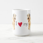 私は私の柔らかい上塗を施してあるWheatenテリアを愛します コーヒーマグカップ (中央)