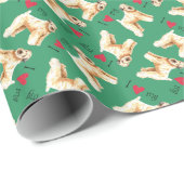 私は私の柔らかい上塗を施してあるWheatenテリアを愛します ラッピングペーパー (ロールコーナー)