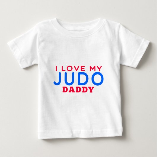 私は私の柔道のお父さんを愛します ベビーTシャツ (正面)
