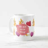 私は私の柴犬犬のペット白熱［赤熱］光を放つハート コーヒーマグカップ (正面左)