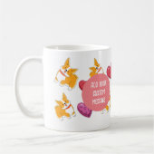 私は私の柴犬犬のペット白熱［赤熱］光を放つハート コーヒーマグカップ (左)