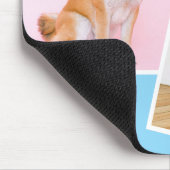 私は私の柴犬2枚の写真が大好き マウスパッド (コーナー)