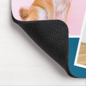 私は私の柴犬2枚の写真が大好き マウスパッド (コーナー)