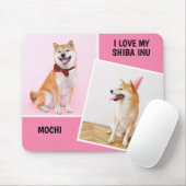 私は私の柴犬2枚の写真が大好き マウスパッド (マウス)