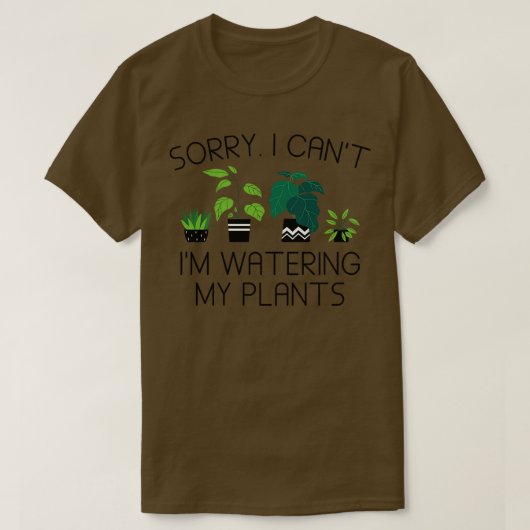 私は私の植物に水をやる Tシャツ (デザイン正面)
