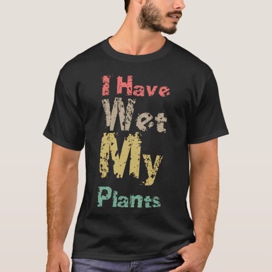 私は私の植物を濡らした大きなヴィンテージ遊びスクラッチ Tシャツ (正面)