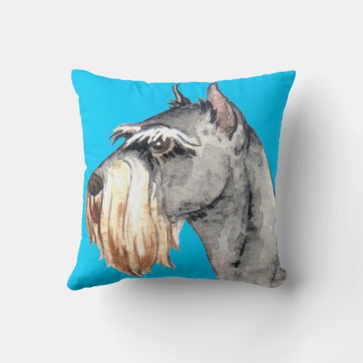 私は私の標準シュナウザーを愛している クッション (裏面)