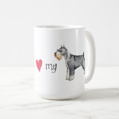 私は私の標準シュナウツァーを愛します コーヒーマグカップ (正面右)