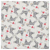 私は私の標準シュナウツァーを愛します ファブリック (見本)