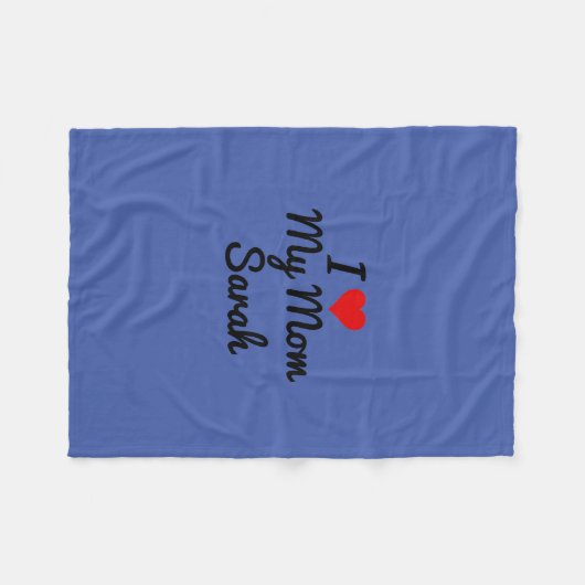 私は私の母が好きあなたの母親の名前を作成する フリースブランケット (正面(横))