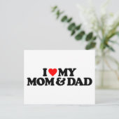 私は私の母とパパが大好き ポストカード (スタンド正面)
