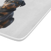 私は私の母のロットワイラー子犬が大好き カッティングボード (角)