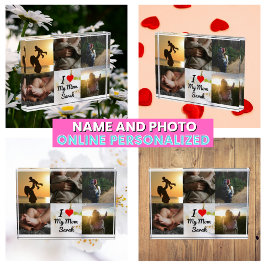 私は私の母の写真コラージュが大好き フォトブロック