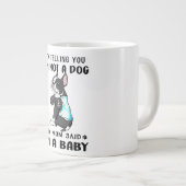 私は私の母はボストンテリアと言った犬ではないと言った ジャンボコーヒーマグカップ (正面右)