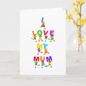 私は私の母を愛している カード (黄色い花)