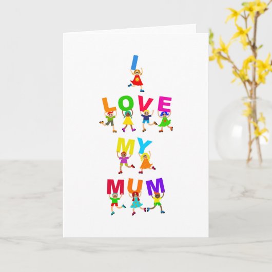 私は私の母を愛している カード (黄色い花)