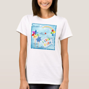 私は私の母を愛している Tシャツ