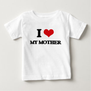 私は私の母を愛します ベビーTシャツ