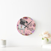 私は私の母を愛し、Pug ClocK ラウンド壁時計 (ホーム)