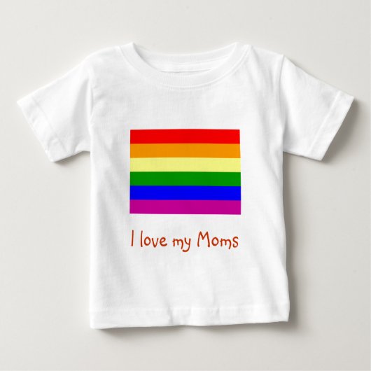私は私の母を愛する/ゲイプライド ベビーTシャツ (正面)