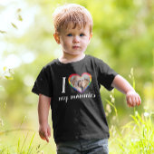 私は私の母LGTB色のフラグハートが大好き ベビーTシャツ