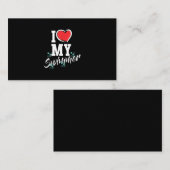 私は私の泳ぐ人泳ぐチームママママギフト大好き エンクロージャーカード (正面/裏面)