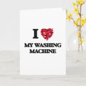 私は私の洗濯機を愛します カード (黄色い花)