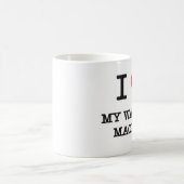 私は私の洗濯機を愛します コーヒーマグカップ (中央)