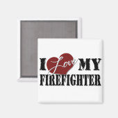 私は私の消防士の磁石が大好き マグネット (正面/裏面)