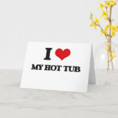 私は私の温水浴槽を愛します カード (黄色い花)