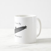 私は私の潜水艦乗組員のマグを愛します コーヒーマグカップ (正面右)