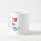 私は私の無人機を愛します コーヒーマグカップ (正面左)